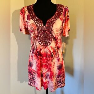 Energe Embellished Boho Stretch Top